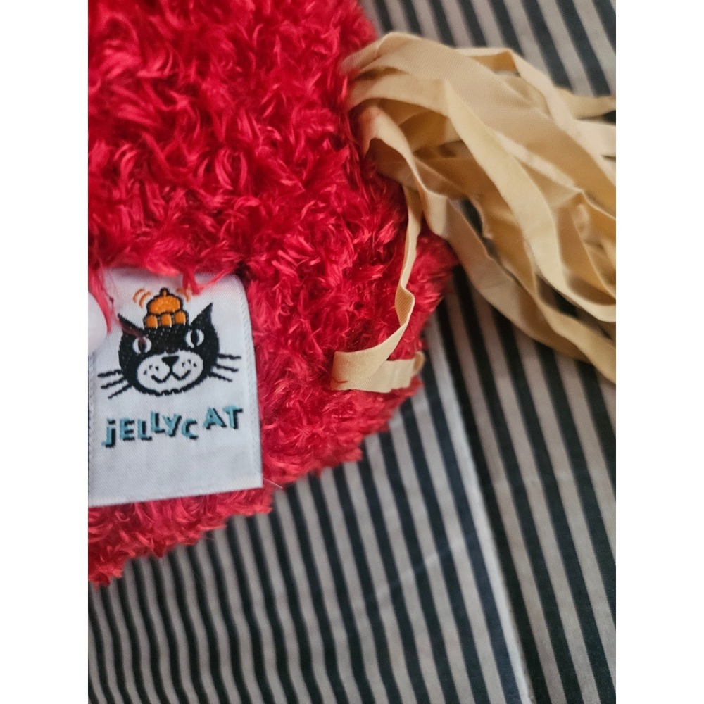 Jellycat Red Bunglie Horse Plush Ribbon Mane Rare Stuffed Animal NWT Retired - Picture 5 of 6